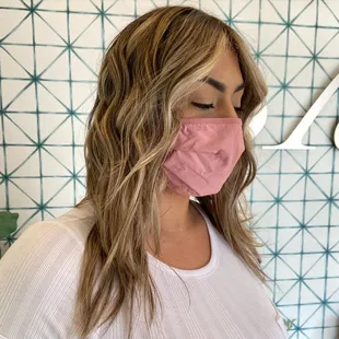 Bold money piece abs baby lights