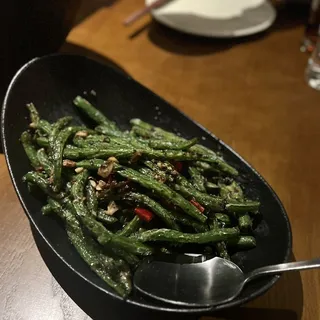 Sauteed String Beans with Eggplant