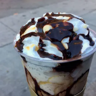 Chocolate vanilla frap