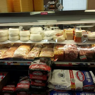 Cheese and Meat counter. Tamales on Saturday