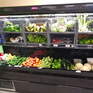 Fresh fruits and vegetables.