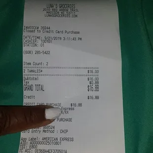 Tamale price increased.