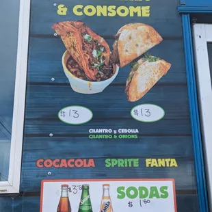 a menu for a mexican restaurant