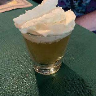 Apple pie shot!!! Complimentary with every meal!
