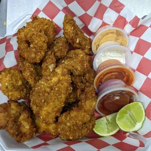 Fried shrimp basket $15
