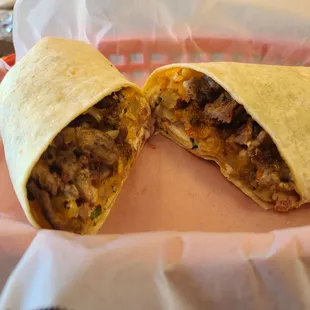 California Burrito with ribeye and Surracha mayo