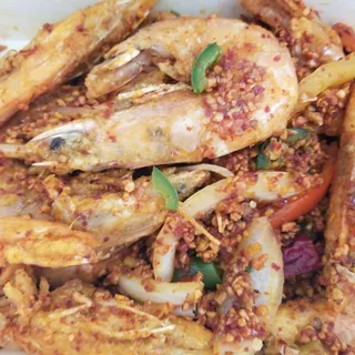 Spicy Sauteed Deep Fried Shrim