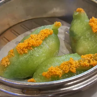 Seafood dumplings with roe