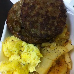 Breakfast from the hot bar