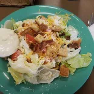 This is their tossed salad looks delicious I ordered their fish sandwich and their fries as well hopefully it hits the spot