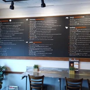 There's yet another column of sandwiches listed to the right of the last column seen in this photo...