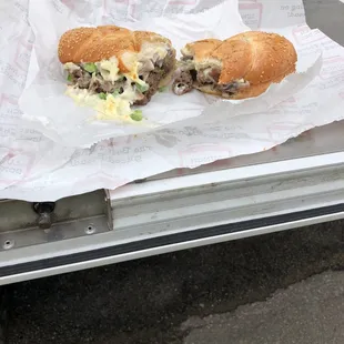 Phenomenal steak and cheese sub.  Load of cheese. Good on the meats. Bread is not soggy.  Good lunch