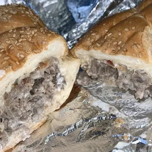 I noticed no one uploaded pics of the Steak and Cheese Sandwich that did it justice. This quickly became my go to for Steak n Cheese&apos;s.