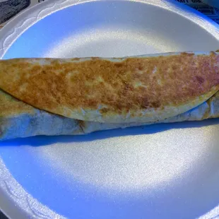 Veggie burrito, made fresh. Delicious.