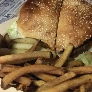 The cheese burger is good tough ! But not the greasy and burn fries