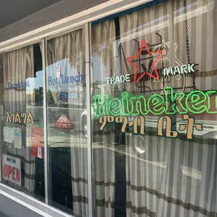 the window of a restaurant