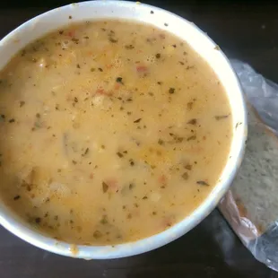 Creamy Corn and Red Pepper Bisque