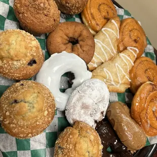 a variety of donuts and pastries