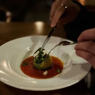 Roasted mushroom arancini