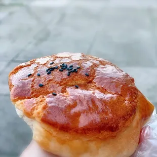 Pineapple Bun with red bean filling.