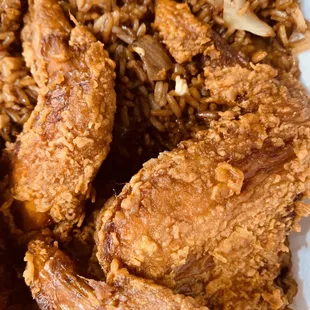fried chicken and rice