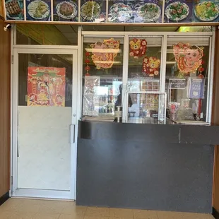 the front of the restaurant