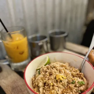 a bowl of fried rice