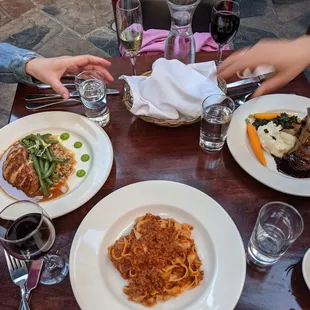 Duck, lamb sugo, and lamb chop