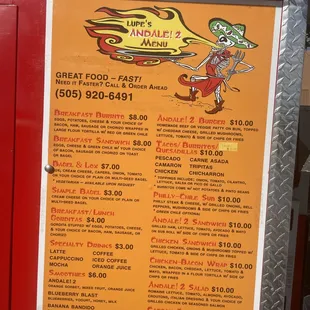 Lupe's Andale 2 Menú