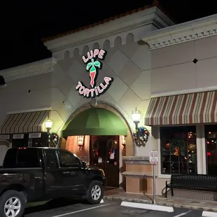 a truck parked outside