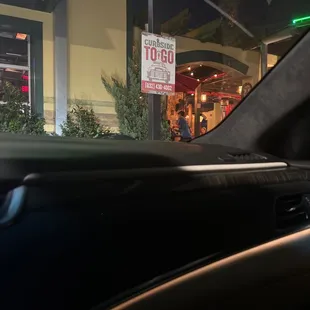 Picking up a curbside order