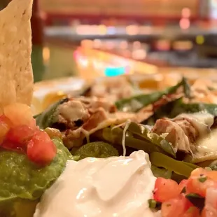 Fajita Nachos con Poblanos**