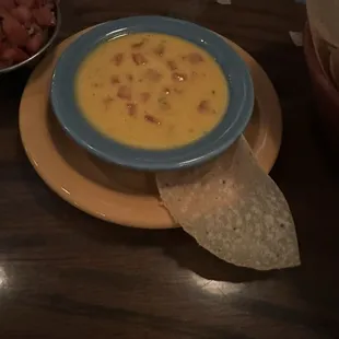 Regular size queso for $8.95.