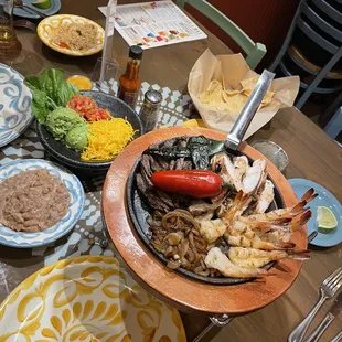 Trio fajitas.