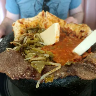 The Molcajete Lupe's special. JUST ORDER IT!!