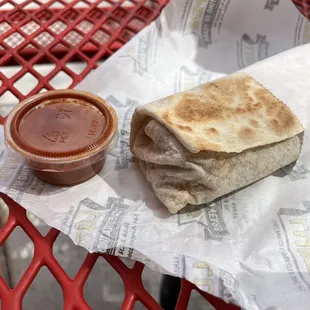 Special Burrito, no Red, toasted