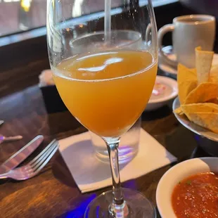 Mimosa included with brunch dishes