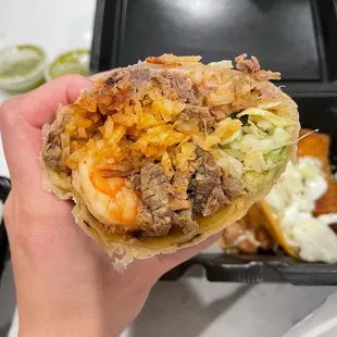 Surf N Turf Burrito: THE BEST!!