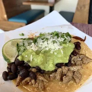 Carne asada taco