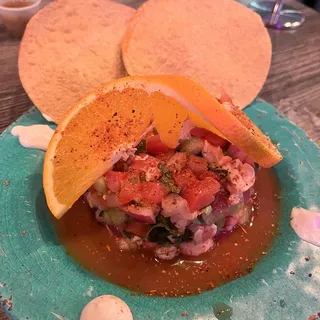 Shrimp Ceviche Tostadas