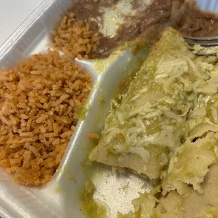 Microwaved chicken enchilada dinner
