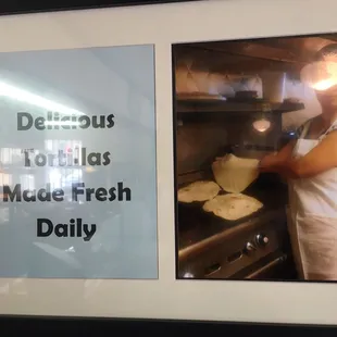 Fresh tortillas daily!! They are so good!