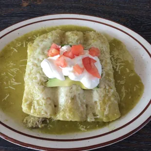 Enchiladas verdes were amazing