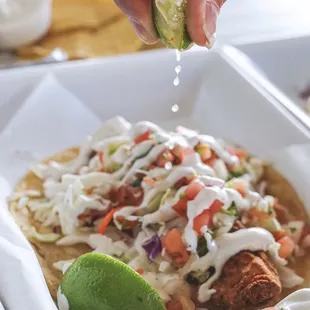 Beer Battered Fish Taco Food IG: @nomswithsabs