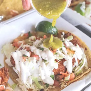 Beer Battered Fish Taco Food IG: @nomswithsabs