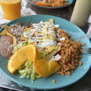 Breakfast Enchiladas Plate