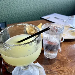 Margarita melting and water with melting ice