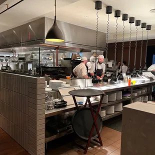 Great view of the open kitchen