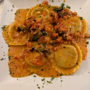 Duck ravioli