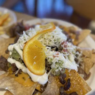Nachos Regular with carne asada